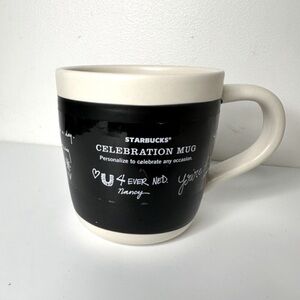 Starbucks 2009 Celebration Mug Chalkboard 18oz Ceramic Coffee Tea Cup Mug No Pen